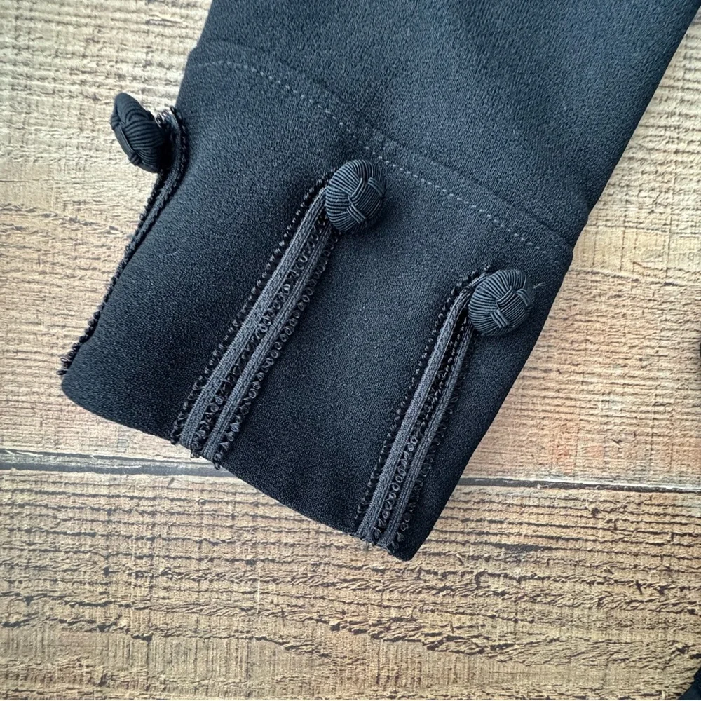 Black Military Style Women's Blazer - Picture 4 of 10